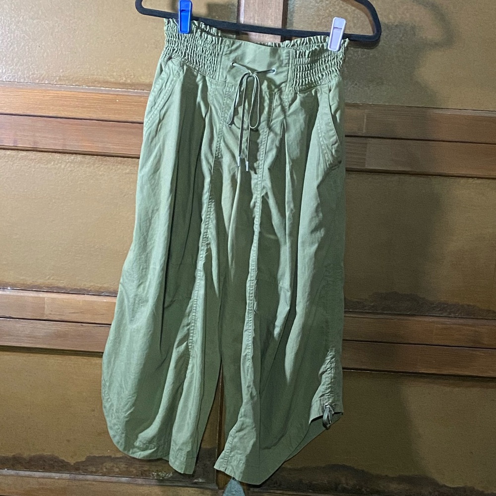 Anthropologie Olive Wide Leg Pants